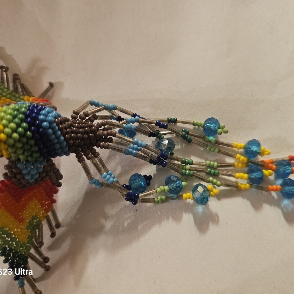 Colorful Beaded Bird Toy for Pets - Picture 4 of 5